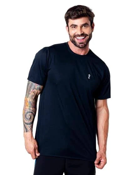 Camisa Básica Dry Fit Fitness Polo Marine